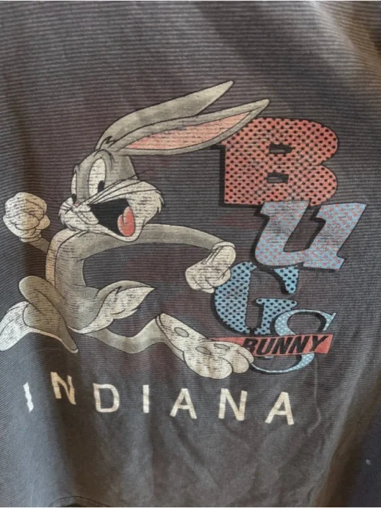 Vintage 1994 Warner Bros. Bugs Bunny "Indiana" souvenir tee made by Velva Sheen - Picture 2 of 4